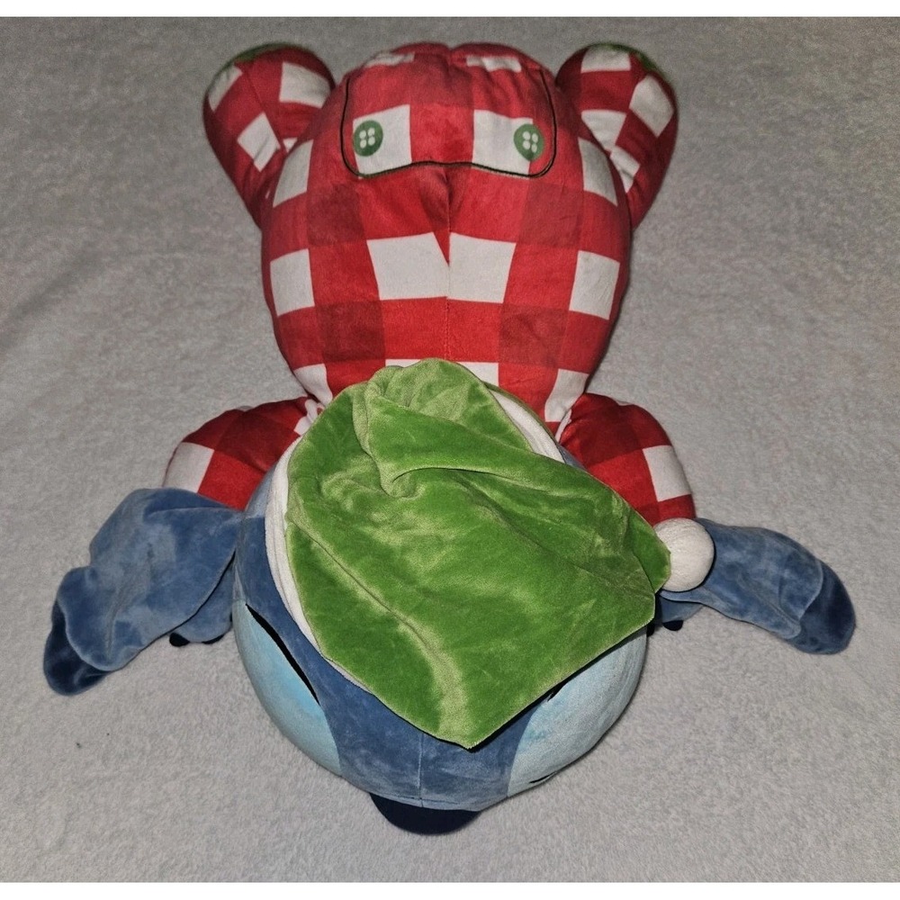 Disney Lilo & Stitch Holiday Buffalo Plaid Large Cuddleez Plush Stuffed